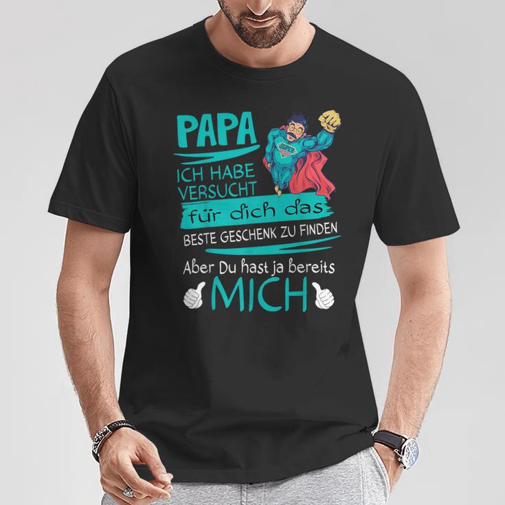 Father's Day Papa Superheroersucht Das Beste Geschenk Father S T-Shirt Lustige Geschenke