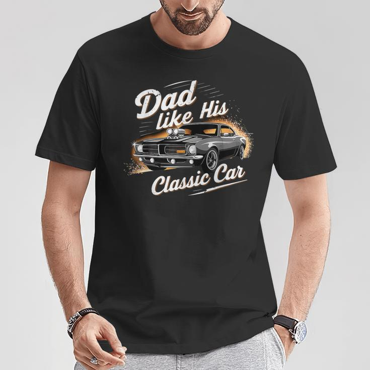 Father's Day Special Timeless Dad With Classic Car Chram T-Shirt Funny Gifts