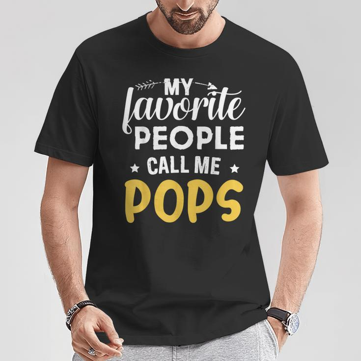 My Favorite People Call Me Pops Father's Day T-Shirt Unique Gifts