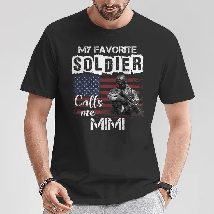 My Favorite Soldier Calls Me Mimi Army Veteran T-Shirt Unique Gifts