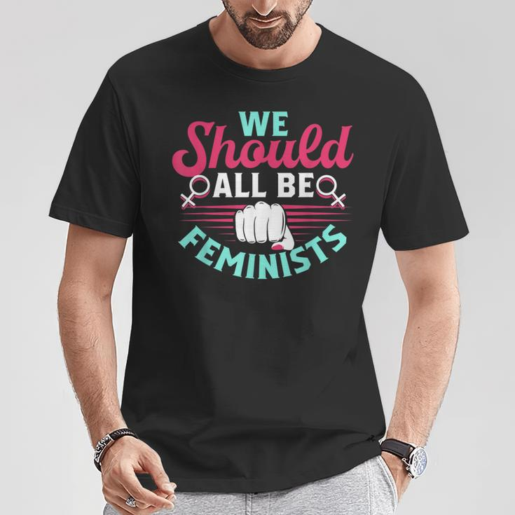 We Should All Be Feminists Resist Fist Feminist T-Shirt Unique Gifts