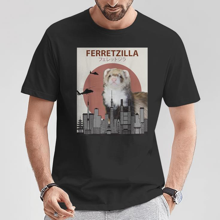 Ferretzilla Ferret For Ferret Lovers T-Shirt Lustige Geschenke