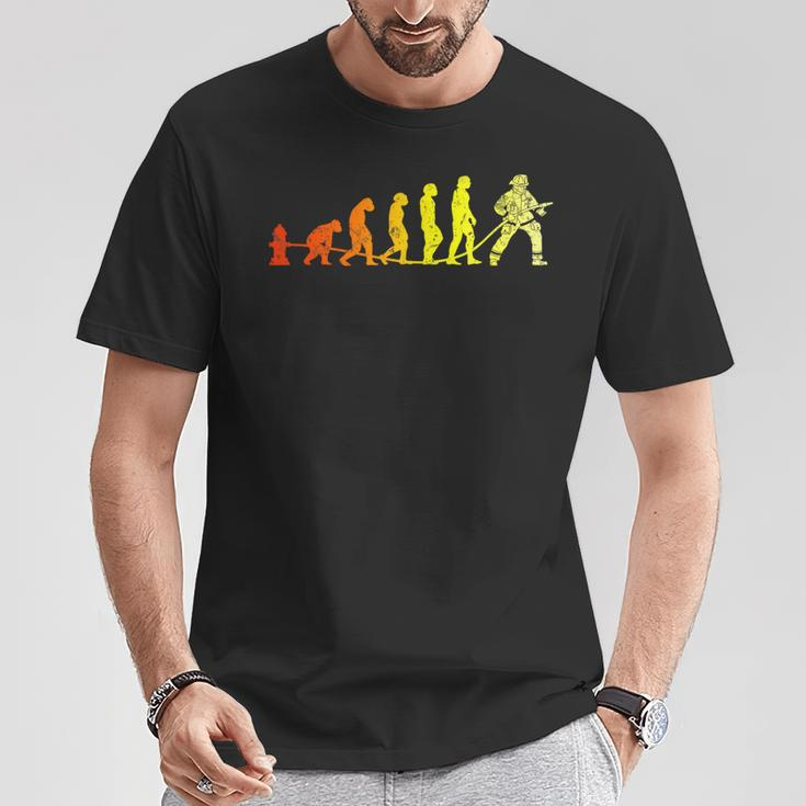 Fire Brigade Evolution Cool Vintage Fireman T-Shirt Lustige Geschenke