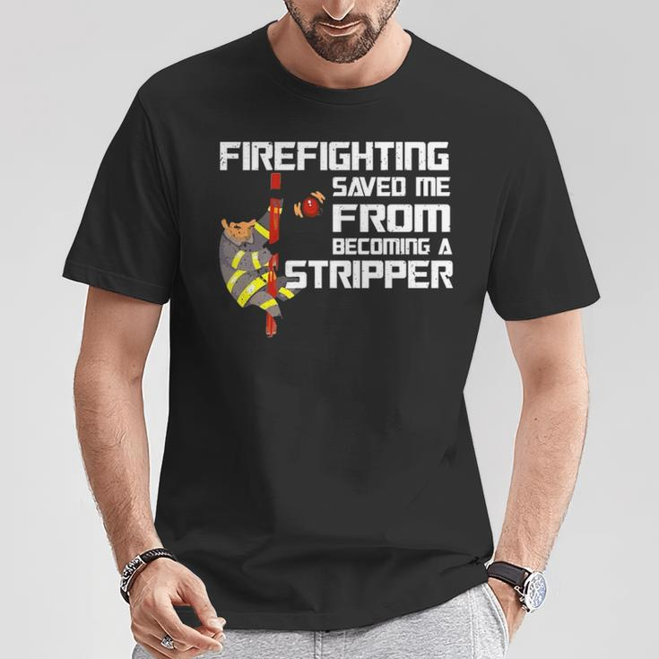 Firefighting Saved Me Firefighter T-Shirt Unique Gifts