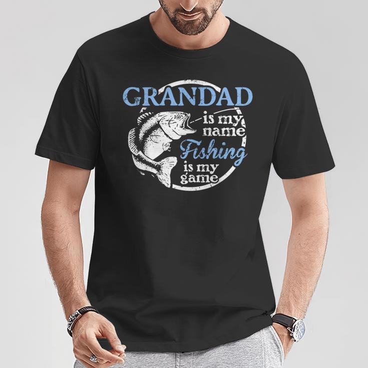 Fishing Grandad Fathers Day For Dad Fisherman T-Shirt Unique Gifts