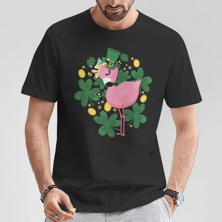 Flamingo St Patrick Day Pink Bird Lover T-Shirt Unique Gifts