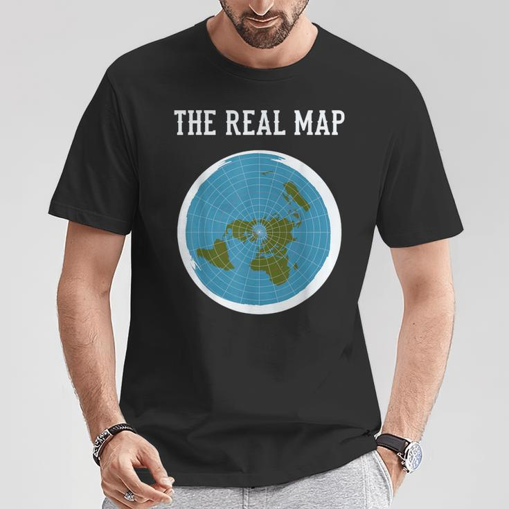 Flat Earther Flat Earth Map T-Shirt Funny Gifts