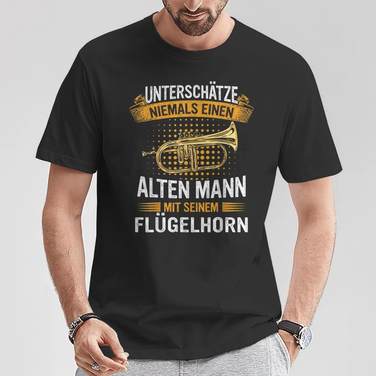 Flugelhorn Alter Mann Flugelhornist Instrument T-Shirt Lustige Geschenke