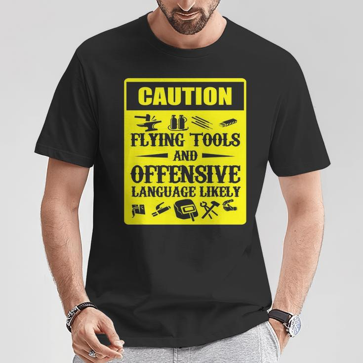 Flying Tools & Offensive Language Welder T-Shirt Unique Gifts