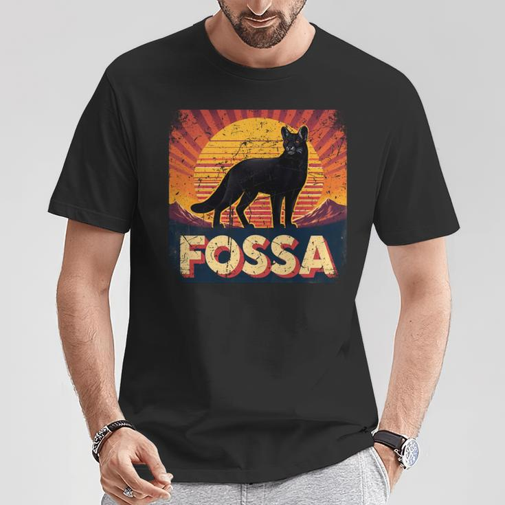 Fossa Retro Vintage Sunset Lover Of Fossa Animal T-Shirt Unique Gifts