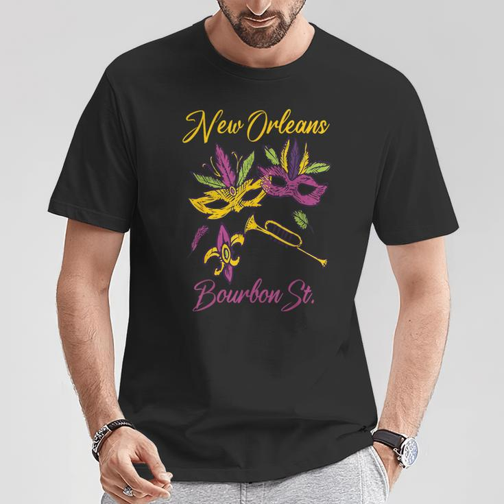 French New Orleans Mardi Gras Souvenir Bourbon Street T-Shirt Unique Gifts