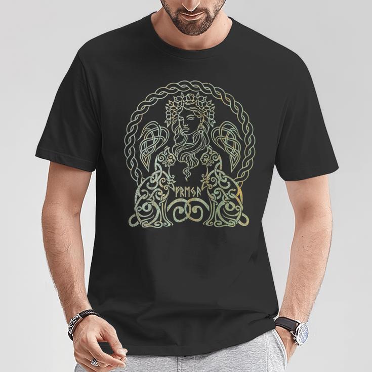 Freya Goddess Freyja Viking Norse Mythology Celtic Vintage T-Shirt Unique Gifts