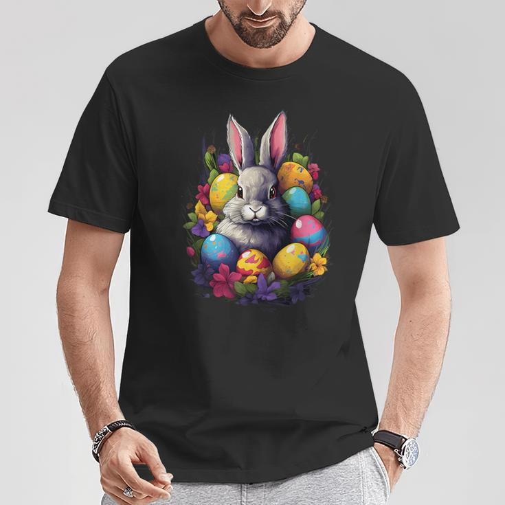 Frühling Ostern Karnickel Süßes Kaninchen Osterhase Motive T-Shirt Lustige Geschenke