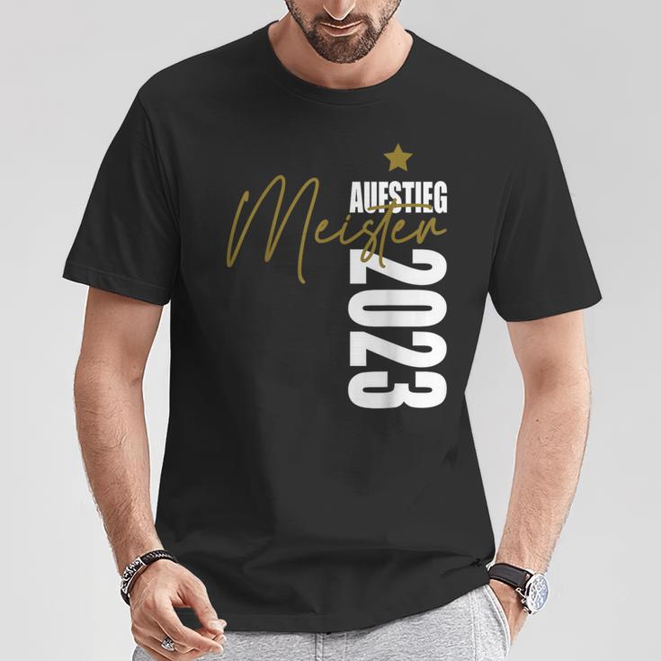 Fußball Meister 2023 Liga-Aufsteiger Team Handball Schwarzes T-Shirt Lustige Geschenke