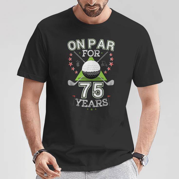 75Th Birthday Golfer On Par For 75 Years Golf T-Shirt Unique Gifts
