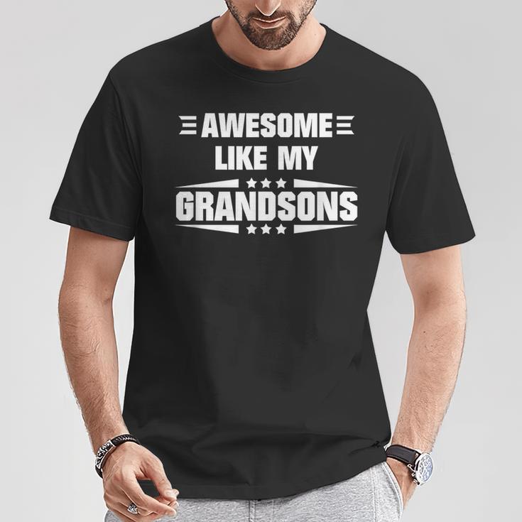 Awesome Like My Grandsons T-Shirt Unique Gifts