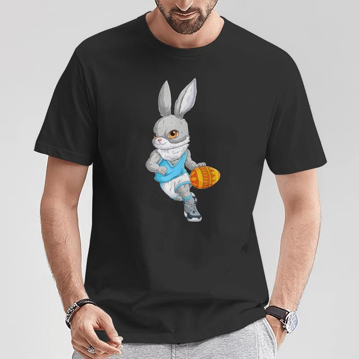Basketball Player Happy Easter Bunny Holding Egg T-Shirt Funny Gifts