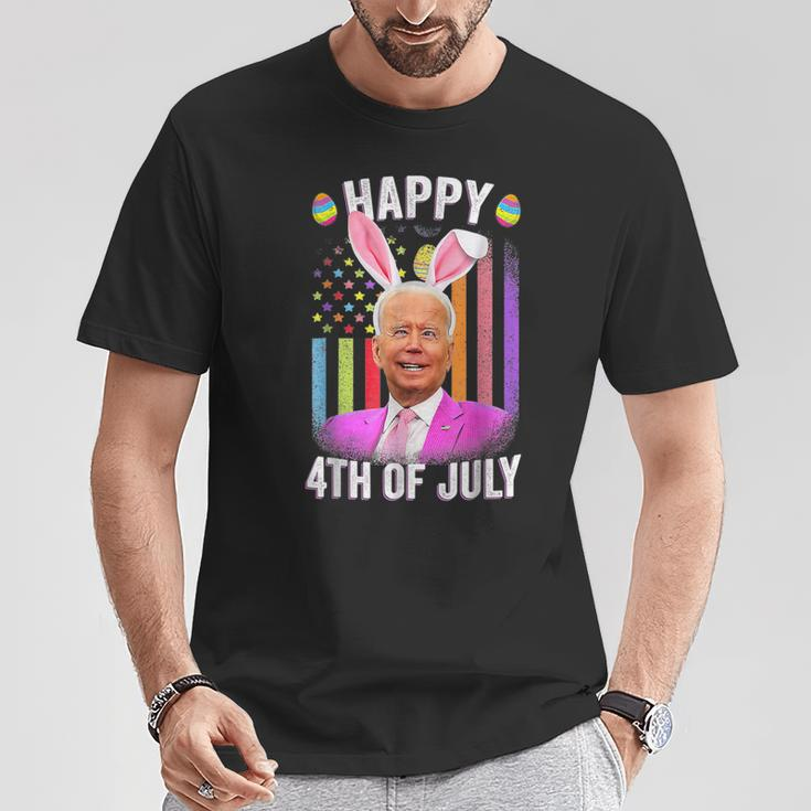 Biden Happy 4Th Of July Confused Easter Biden Bunny T-Shirt Funny Gifts