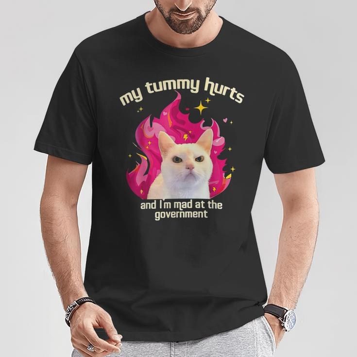 Cat My Tummy Hurts And I’M Mad At The Government T-Shirt Unique Gifts