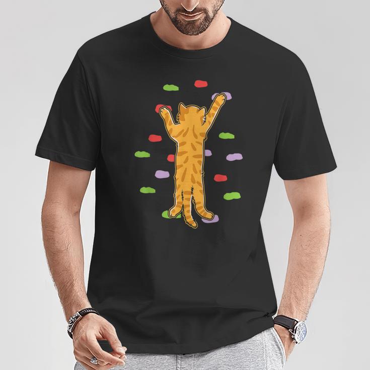 Climbing Orange Cat Bouldering Climbing T-Shirt Lustige Geschenke