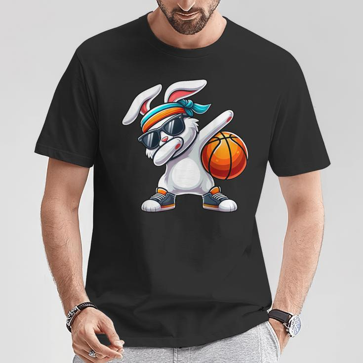 Dabbing Bunny Playing Basketball Easter Day Boys Girls T-Shirt Unique Gifts