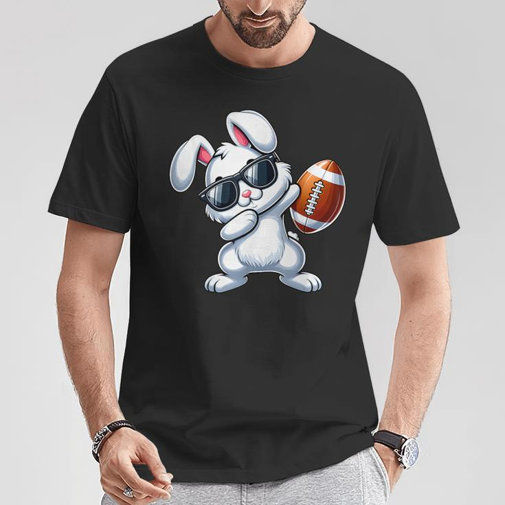 Dabbing Bunny Playing Football Easter Day Boys Girls T-Shirt Unique Gifts