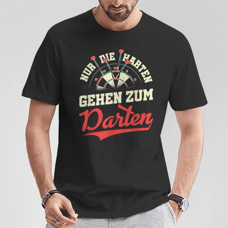 Dart Nur Die Harten Gehen Zum Darten T-Shirt Lustige Geschenke