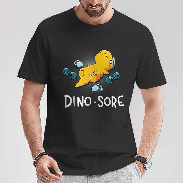 Dinosaur Workout Gym Fitness Lifting Cute Dino Sore T-Shirt Unique Gifts