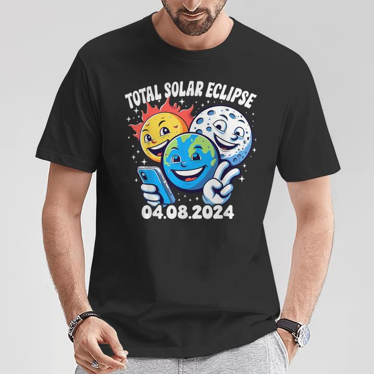 Earth Moon Sun Total Solar Eclipse April 8 2024 T-Shirt Unique Gifts