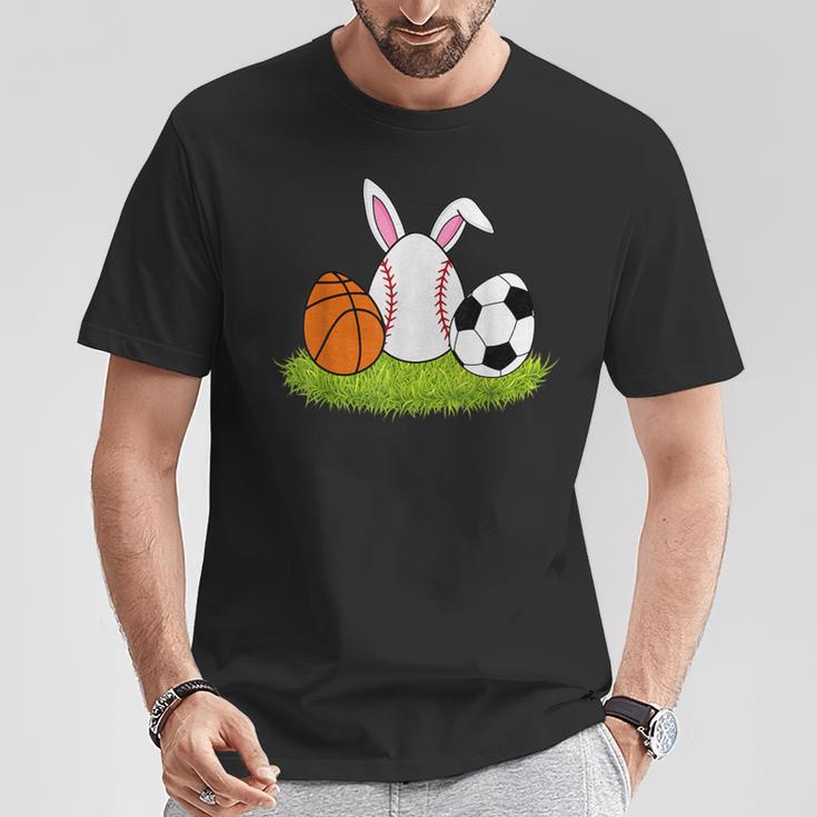 Easter Boys Baseball Basketball Soccer Bunnies Rabbit T-Shirt Unique Gifts