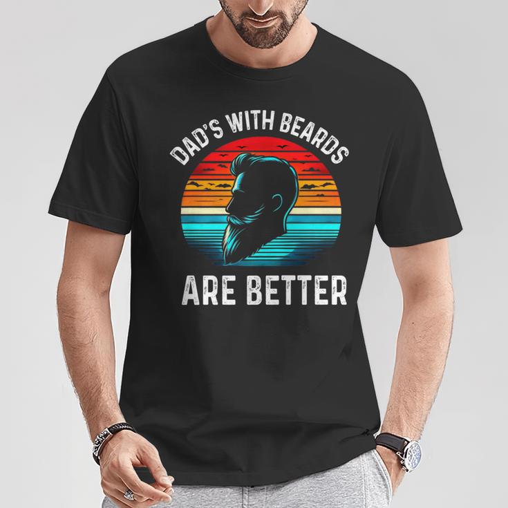 Father's Day Dads With Beards Are Better Sunset T-Shirt Unique Gifts