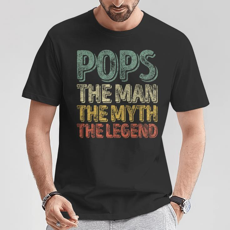 Father's Day Pops The Man The Myth The Legend T-Shirt Unique Gifts