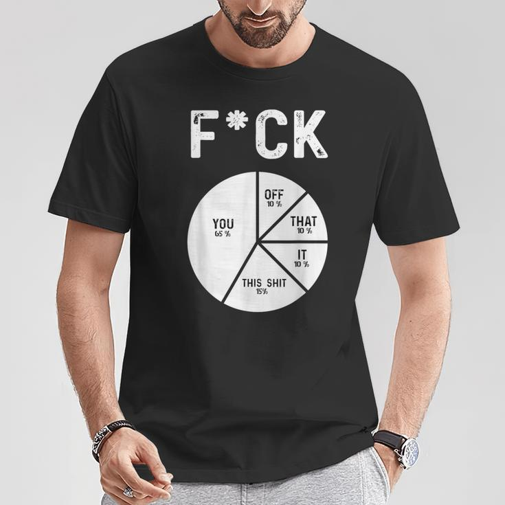 Fuck You Fuck That Fuck Off Adult Humor Pie Chart T-Shirt Unique Gifts