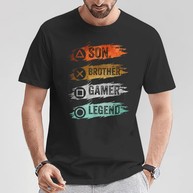 Gamer Vintage Video Games For Boys Brother Son T-Shirt Funny Gifts