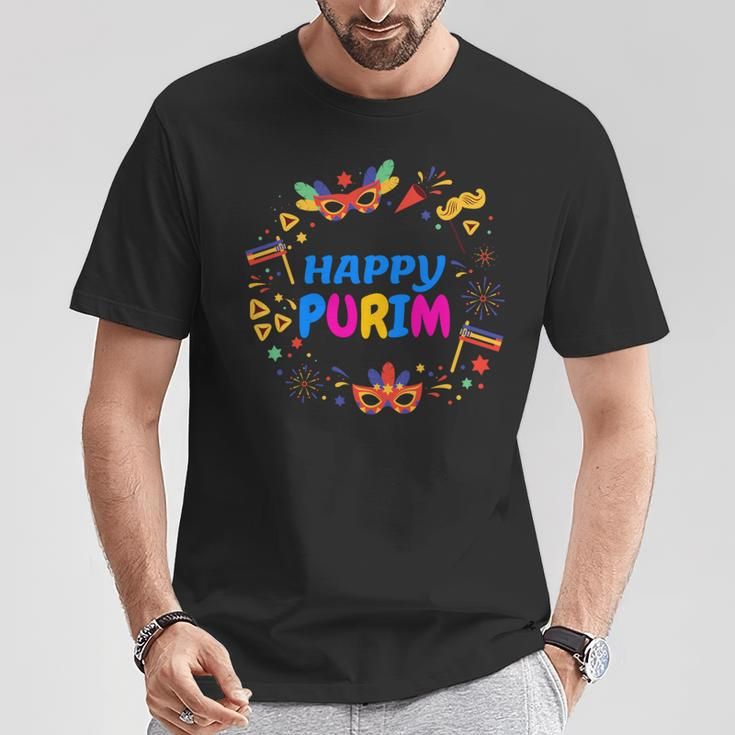 Happy Purim Costume Jewish Holiday Purim Hamantaschen T-Shirt Funny Gifts