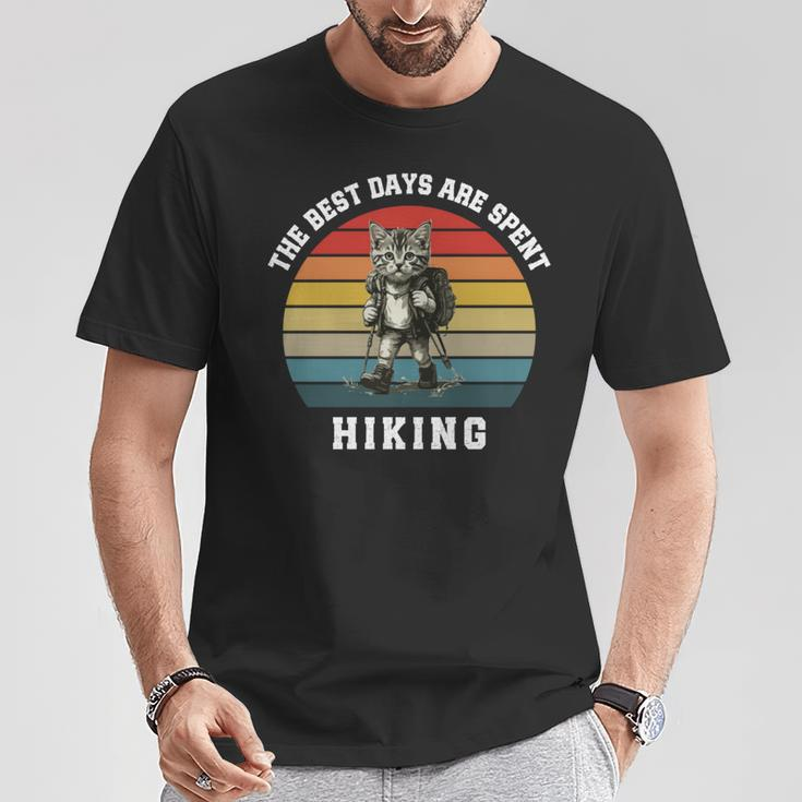 Hiker Cat Quote Vintage Hiking Lovers' Idea T-Shirt Unique Gifts