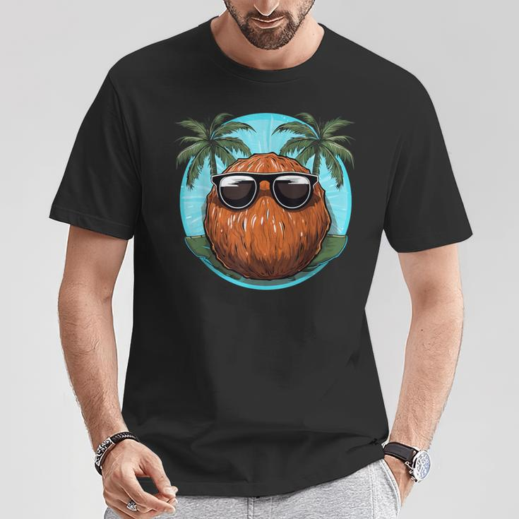 Holiday Coconut With Sunglasses For Coco Fruits Fans T-Shirt Unique Gifts