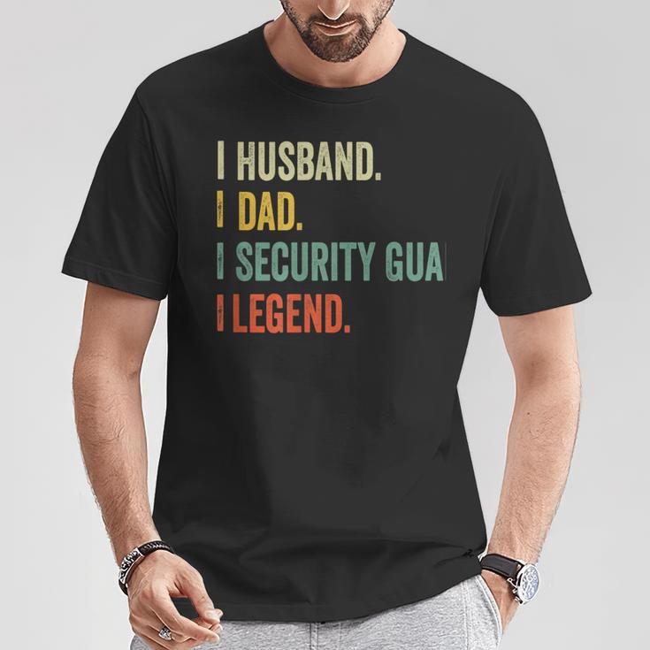 Husband Dad Security Guard Legend Vintage Retro T-Shirt Unique Gifts