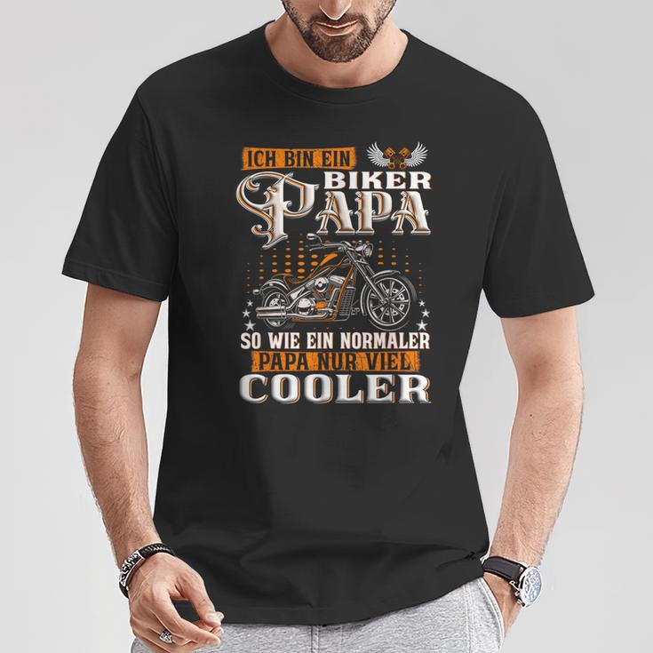 Ich Bin Ein Biker Papa Slogan Motorcycle T-Shirt Lustige Geschenke