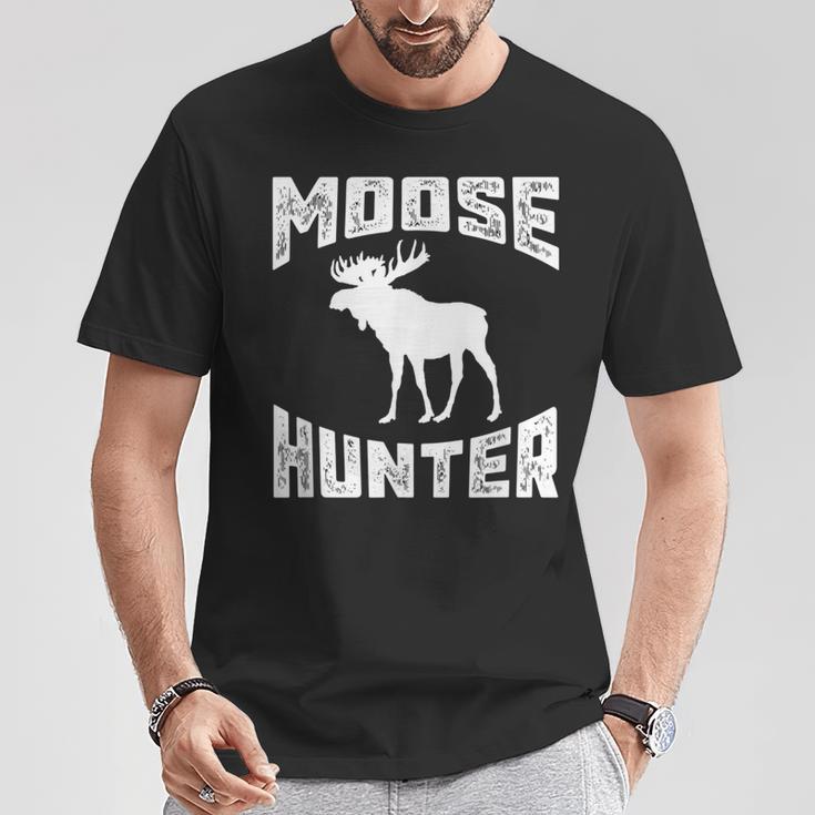 Moose Hunter Cool Hunting Bull Idea T-Shirt Unique Gifts