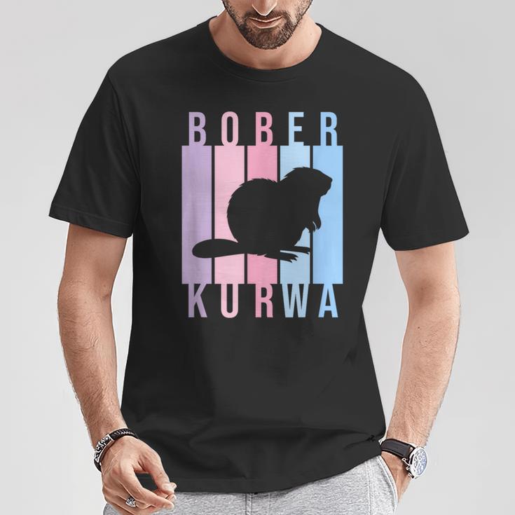 Pastel Bober Bóbr Kurwa Polish Internet Meme Beaver T-Shirt Lustige Geschenke