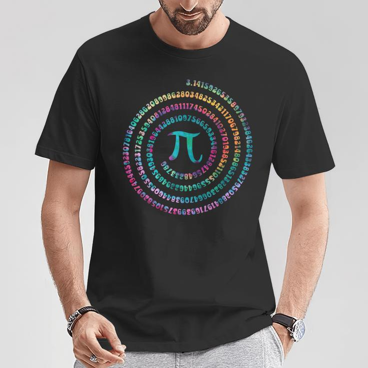 Pi Day Spiral Pi Math For Pi Day 314 Tie Dye T-Shirt Unique Gifts