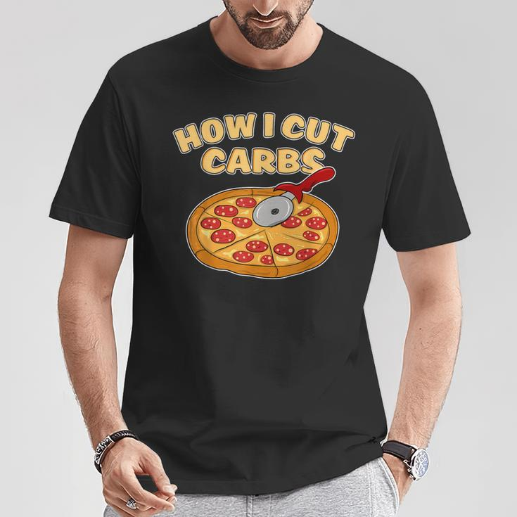 Pizza Cutter Pepperoni Slice How I Cut Carbs T-Shirt Unique Gifts