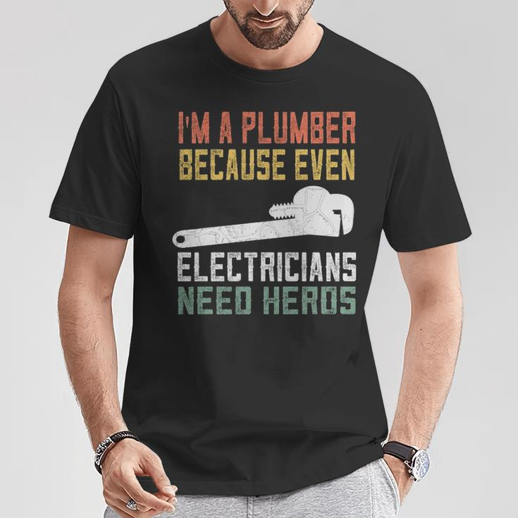 Plumber For Men Retro Plumbing T-Shirt Unique Gifts