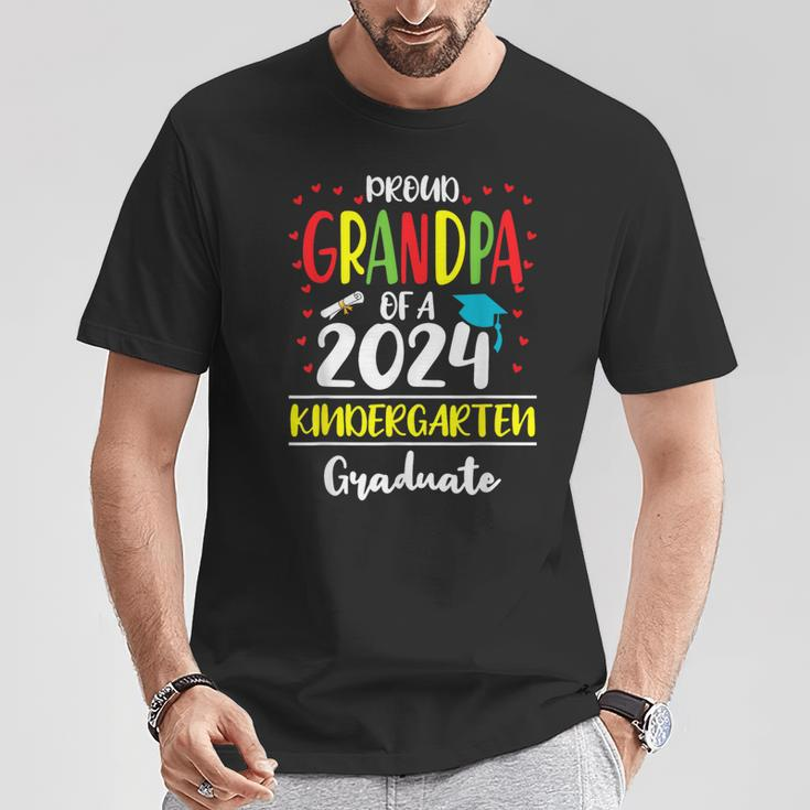 Proud Grandpa Of A Class Of 2024 Kindergarten Graduate T-Shirt Personalized Gifts