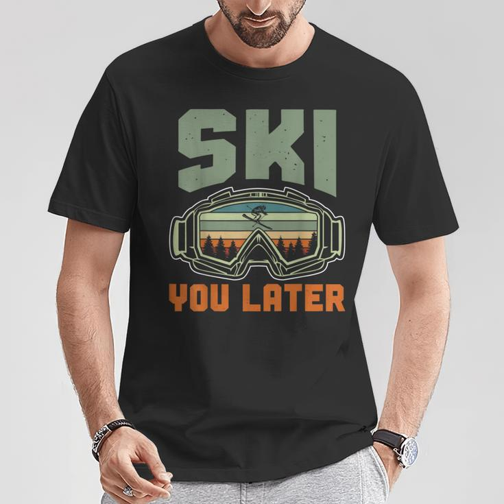 Ski Lifestyle Skiing In Winter Skier T-Shirt Lustige Geschenke