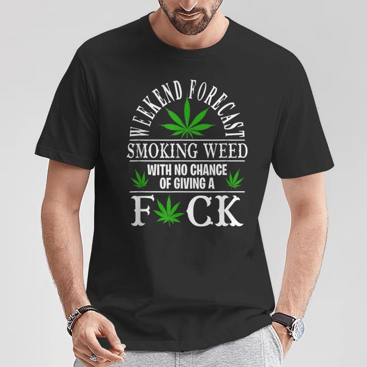 Smoking Weed With No Chance Of Giving A Fuck T-Shirt Unique Gifts