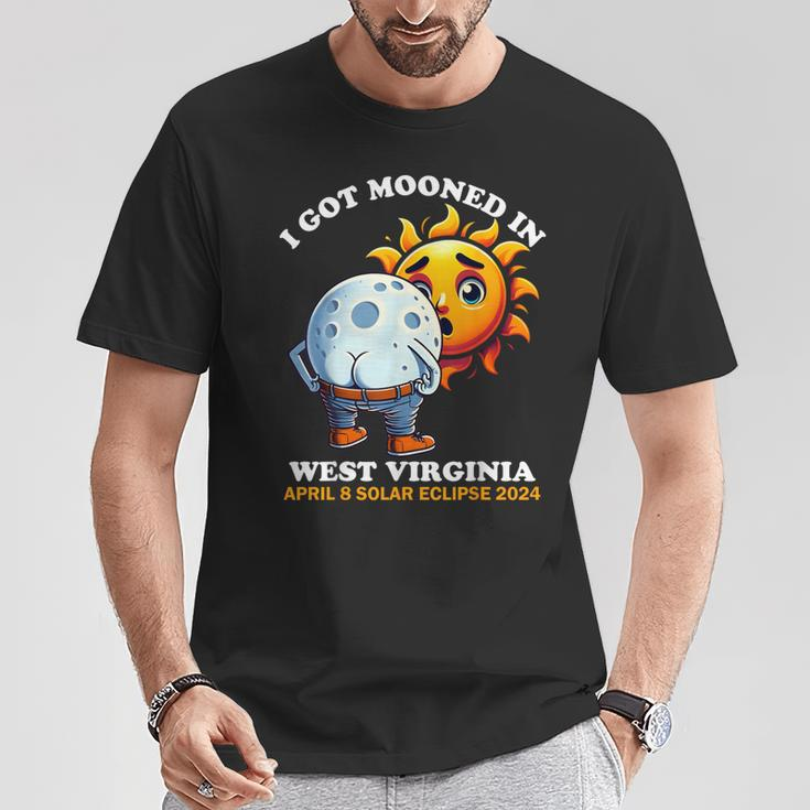 Solar Eclipse West Virginia 2024 Mooned Humor T-Shirt Unique Gifts