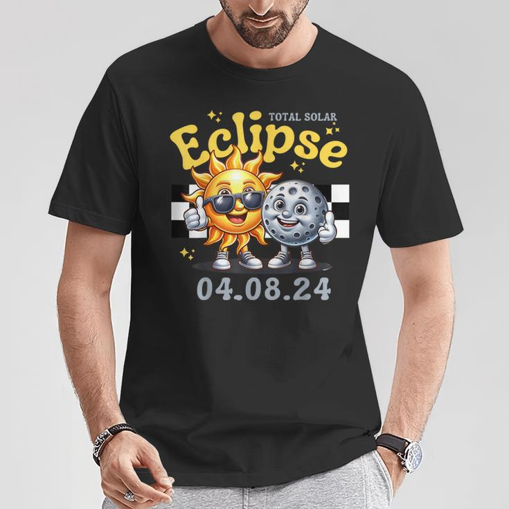 Sun With MoonApril 8 2024 Total Solar Eclipse Moon T-Shirt Unique Gifts