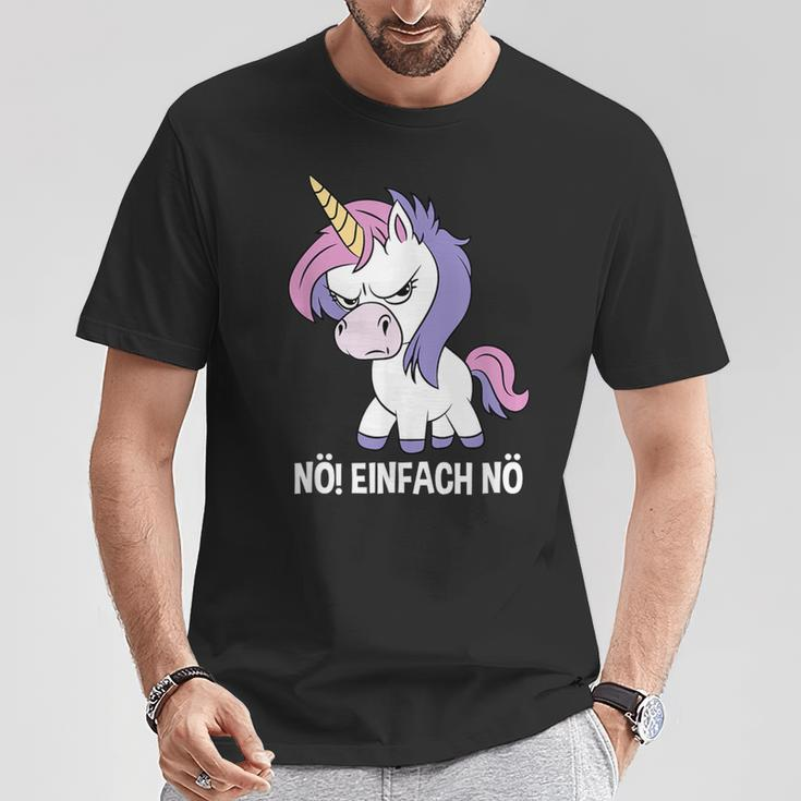 Unicorn Nö Einfach Nö Slogan T-Shirt Lustige Geschenke